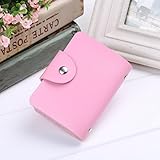 ユニセックスのpu財布カードウォレットポケットの女性のケースレザークレジットカードホルダー24スロットの男性