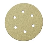 POWERTEC 45232G-50? 6-Inch 6 Hole 320 Grit Hook and Loop Sanding Discs Gold 50-Pack [並行輸入品]