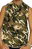 Adult Bandana Bib/Clothing Protector - Long Length Feeding Bib (Combat Kid) by BibblePlus Dignity Bi