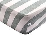 Burt's Bees Baby Wide Stripe Fitted Crib Sheet - Blossom by Burt's Bees Baby [並行輸入品]