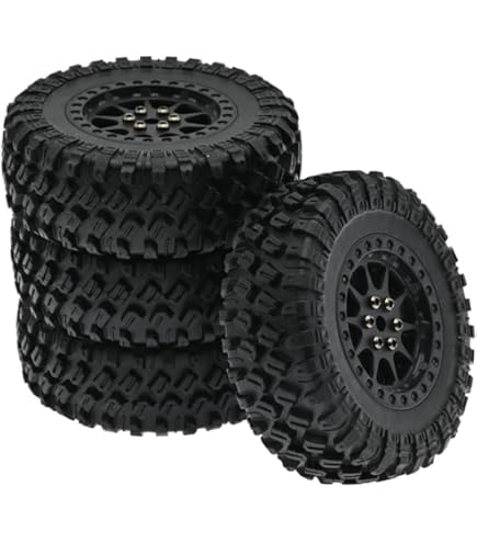 Amazon | RC クローラー タイヤ 4 個 1/12 および 1/16 スケール RC