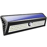 ソーラーライト 55 LED 感知式 屋外 防水 セキュリティガーデンライト 3つのモードモーション 活動防水壁 外のパス、ポーチ、パティオ、デッキ、ドライブウェイ、階段、バックドアに適するランプ ガ