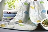 Organic Dream Baby Muslin Swaddle Blanket - Oversized 47in x 47in - Ultra Soft (Sheep) by David acce