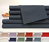 OrganicPro 100 % Certified Organicコットンベッドシートセットby Cifelliホーム – 深いポケット&環境に優しい キング グレー OP-King-Slate