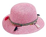 ローズカルミンベイビーサンハット、女の子ビーチストローハット、ビーチハット