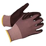 ERB Safety 21223 N100 Nylon Nitrile Foam Gloves Medium Gray [並行輸入品]