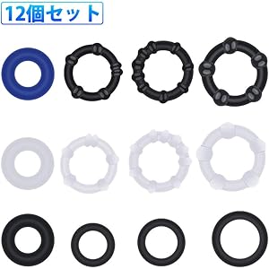 Soxeeh ペニスリング コックリング リング シリコン製 高弾力 柔らかい 巻き込み防止 4種類仕様 男性用 (12…