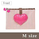 ポーチェ(pouche) Ｗポーチ ハート Ｍサイズ(ピンク)