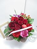FlowerKitchenから贈る　バラのアレンジメント (レッド)　生花アレンジメント　お祝いギフト