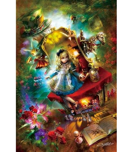Amazon.co.jp: 108ピース ジグソーパズル SHU アリスのクロケー(18.2