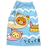 ラップタオル 巻きタオル 80cm丈 子供用 プールタオル 海水浴 ガールズ ボーイズ 男の子 女の子 小学生 ディズニー fo-srap01リラックマ