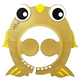 EOZY ベビー シャンプーハット シャワー防水帽 赤ちゃん用 耳のシールド付き 子供 キッズ洗髪 防水 サイズ調整可能 幼児用品 ゴールド