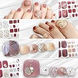 COLORBIRD ネイルシール 春夏 足用A フットネイルシール フット 貼るだけマニキュア 可愛い 花 透け感 箔 パール パーツ (A-029 A-030 A-031 A-032)