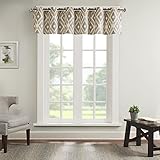High Quality Ashlin Diamond Printed Valance, 50x18, Taupe