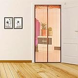 Ougee 36in x 82in Mosquito Screens Magnetic Mesh Screen Door Brown Mosquito Curtains, Mosquito Net, 