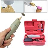 軽量で扱いやすいミニルーター 彫刻/削り出し/研磨/汚れ落とし 豊富な付属品 ケース付き 彫刻機電動工具セットDIYホビー