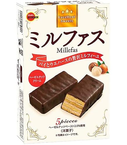 Amazon.co.jp: ブルボン ミニミルフィーユショコラ 94g : 食品・飲料・お酒