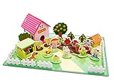 木製ミニDIYハウス ミニチュア 立体パズル 組み立て おままごと 農場 ファーム 木製 木のおもちゃ 赤ちゃんおもちゃセット プレゼント