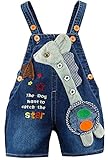 Plus Nao(プラスナオ) 子供用オーバーオール サロペット オールインワン デニム ボトムス 動物 子供服 キッズ ベビー 幼児 男の子 女の子 デニム 95cm