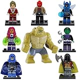 新しいComics DC Marvel Super Heroes StarfireブルーBeetle Killer Croc Saturn Girl Raven Minifiguresビルディングブロ