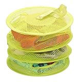 HuntGold 3シェルフTier semi-closed HangingメッシュネットホルダーバスケットバッグキッチンバスルームストレージOrganizierグリーン