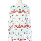e-style 通気性 抜群 授乳ケープ 綿 100% 暑さ軽減 オシャレ 収納袋付き ワイヤー入り (サマーリリー)