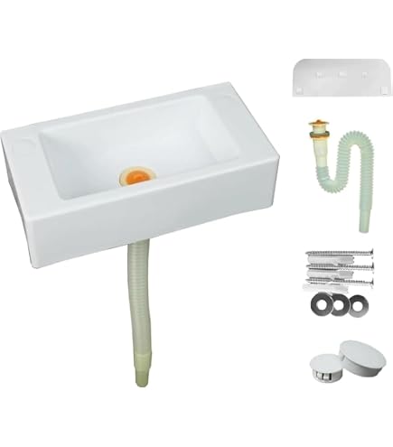 Amazon | 【排水セット付き】 手洗い器 壁掛け 手洗器 陶器 洗面ボウル