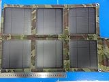 ＜アウトドア用防水　リュックにつける太陽電池　出力USB　5V　バッテリーなし＞590mm×350mm　5V3000mA 重さ600g　6枚　折畳み　迷彩＜psp-521＞