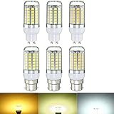 ILS - B22 GU10 6W 69 SMD 5050 LED Pure White Warm White Natural White Cover Corn Bulb AC220V