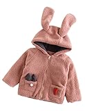 Mycu コート 子供服 女の子 男の子 赤ちゃん服 冬季 ジャンパー ジャケット フード付き アウター かわいいウサギの耳 厚手 長袖　暖かい 上着