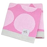 Just Born Jacquard Blanket, Pink Circles by Just Born