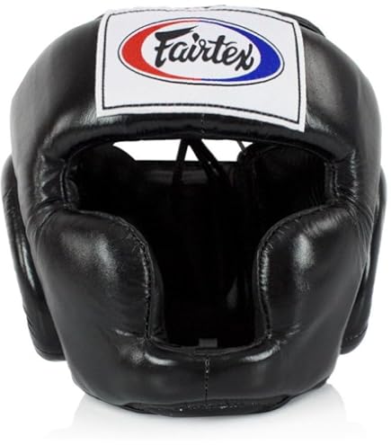 Amazon | (X-Large, Black Fairtex) - Fairtex Headgear Head Guard