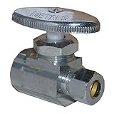 LASCO 06-7273 Straight Stop Valve, Standard Duty, 1/2-Inch Iron Pipe Inlet X 3/8-Inch Compression Ou
