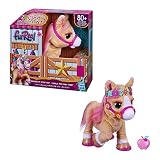 ハズブロ(HASBRO) ファーリアル おしゃれだいすき ポニーのシナモン 動物 電動ぬいぐるみ 14インチ(35cm)のインタラクティブトイ 80種類以上の声と動きの組み合わせで反応する アクセサリー26個付き 女の子のおもちゃ 対象年齢4才以上 F4395 正規品