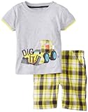 Watch Me Grow 。By Sesame Street Baby Boys ' 2 Piece Dig It Short Set カラー: イエロー