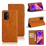 適用 OPPO A54 5G ケース 手帳型 適用 Oppo A54 5G / A74 5G / A93 5G / A93s 5G 手帳型 ケース カバー PUレザー カード収納 財布型 耐衝撃 ケース マグネット スタンド機能付き 5色 (適用 OPPO A54 5G / A74 5G / A93 5G / A93s 5G ケース 手帳型) (ライトブラウン)