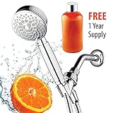 HotelSpa FusionビタミンC塩素除去shower-head。7-setting水Conditioningハンドヘルドシャワーオーバーヘッドブラケット、詰め替え可能カートリッジ&ホース。無料