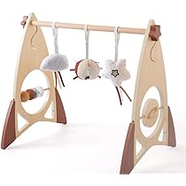 Amazon.co.jp: Arfobug 木製三角ジム、ベビージム、赤ちゃんの