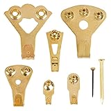Homedone Picture Hangers 59-Piece - Heavy Duty, Frame Hanging, Holds 5-100 lbs, Golden [並行輸入品]