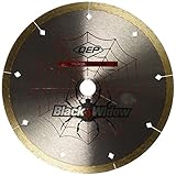 QEP 6-7008BW 7-Inch Black Widow Micro-Segmented Rim Diamond Blade, 5/8-Inch Arbor, Wet Cutting, 8730