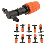 Kicode 10個 オレンジフラワープラント アトマイジングスプリンクラー ノズル噴霧器温室 1個のノズル付き1個のノズル