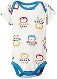 Kite 「カイト」- ボディスーツ - オーガニックコットン - 青色 - Organic Cotton - Owl Bodysuit - Blue (0-3 M / 62 cm)