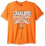 NCAA Virginia Cavaliers Baseball Bats半袖快適カラーTシャツ, Large , Burntオレンジ