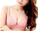 HOEREV ®コットンソフト授乳マタニティBreast Feedingブラ有線 カラー: レッド