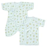 (チャックル) chuckle *スウィートガール*お花柄新生児肌着2点セット グリーン 50-60cm P6066-00-70