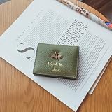 レザーショート財布女性蜂二つ折り財布2017新しいジッパーコイン小財布女性財布女性 (绿)