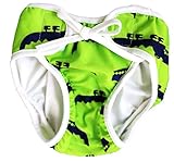 (コンフォルトクローゼット)Confort Closet 水遊びパンツ ベビー 水着 おむつ プール アンダー 紐 で サイズ 調節 おとこのこ おんなのこ 80 90 Ｌ ワニ みどり