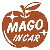 imoninn MAGO in car ステッカー　【シンプル版】　No.63　リンゴ　（茶色）