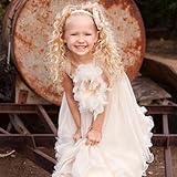 女の子の甘い喜び～フェザードレス 「Sweet Delight Girls Feather Dress」2歳から14歳 (7-8 years, ホワイト)