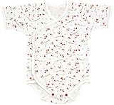 アンナニコラ ソフトニットダイヤ織り 打合せロンパス肌着 いちご柄 50-60cm AI-23088 日本製